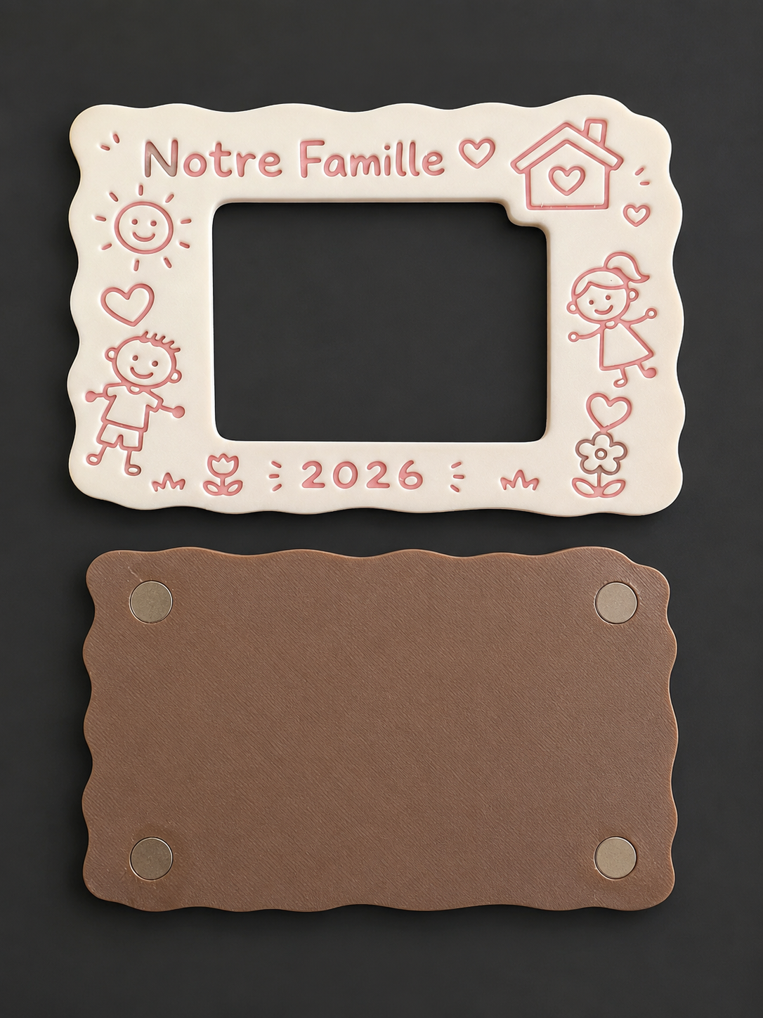 Cadre photo famille 3D – Notre Famille