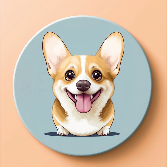 Badge illustré – Portrait chien