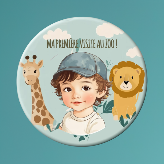 Badge Série Première fois - Garçon - Ma première visite au zoo