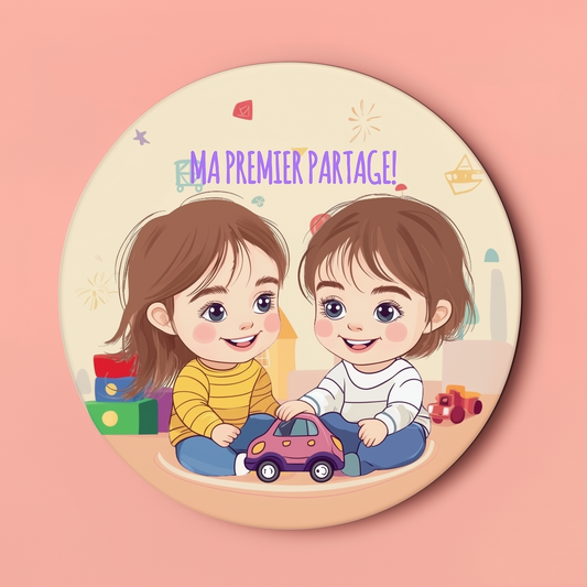 Badge Série Première fois - Fille - Mon premier partage