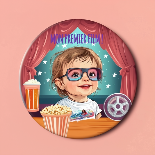 Badge Série Première fois - Fille - Mon premier film