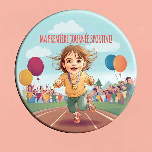 Badge Série Première fois - Fille - Ma première journée sportive