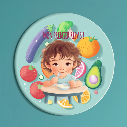 Badge Série Première fois - Garçon - Mon premier repas