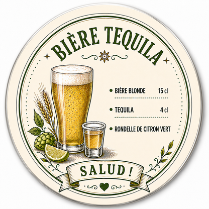 Badge décapsuleur 58 mm – Bière Tequila | Apéro Bière