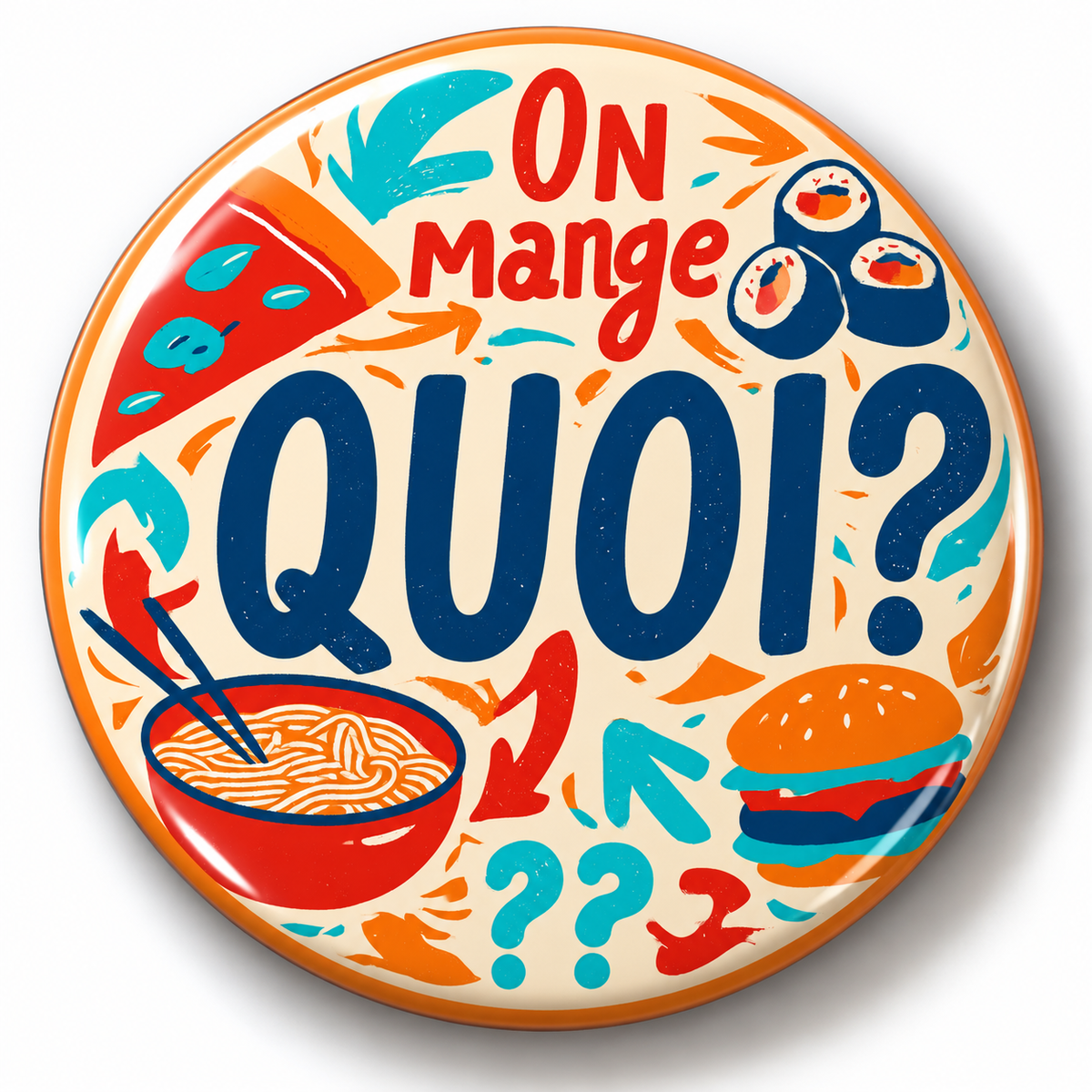 Magnet “On mange quoi ?” – Les Mots du Frigo