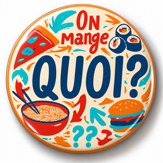 Magnet “On mange quoi ?” – Les Mots du Frigo