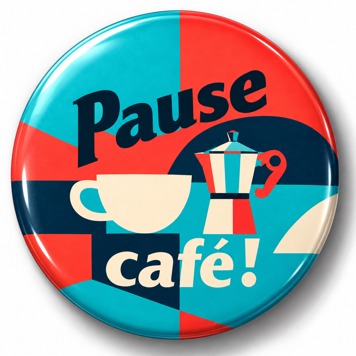 Magnet “Pause café ! ? ” – Les Mots du Frigo