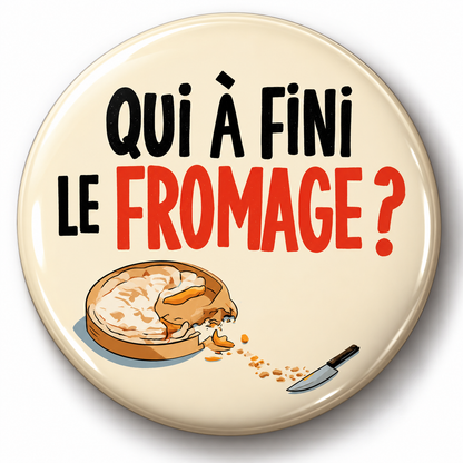 Magnet “Qui a fini le fromage ?” – Les Mots du Frigo