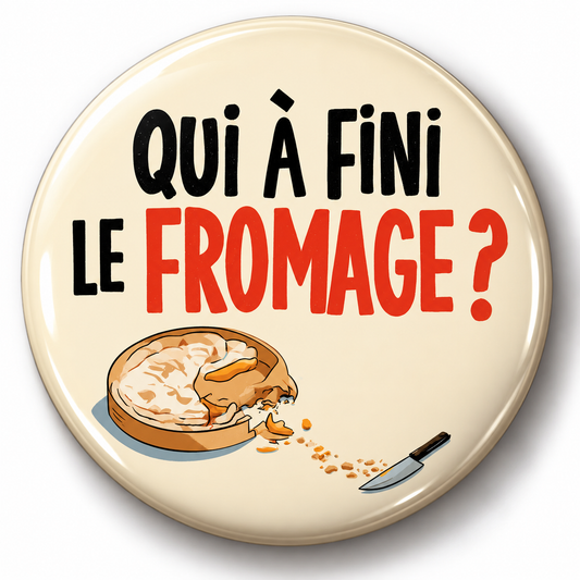 Magnet “Qui a fini le fromage ?” – Les Mots du Frigo