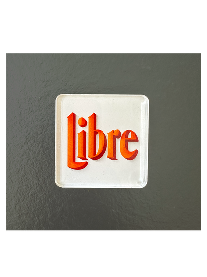 LIBRE — Magnet acrylique illustré