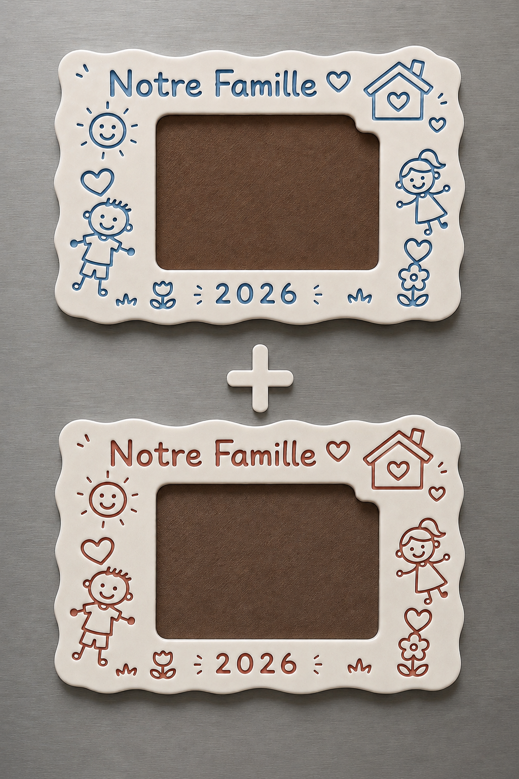 Cadre photo famille 3D – Notre Famille