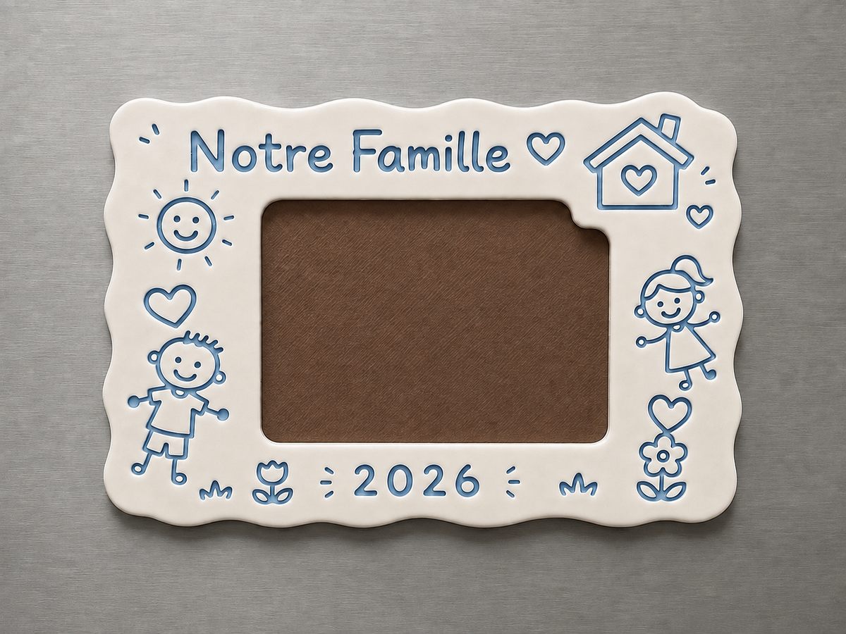 Cadre photo famille 3D – Notre Famille
