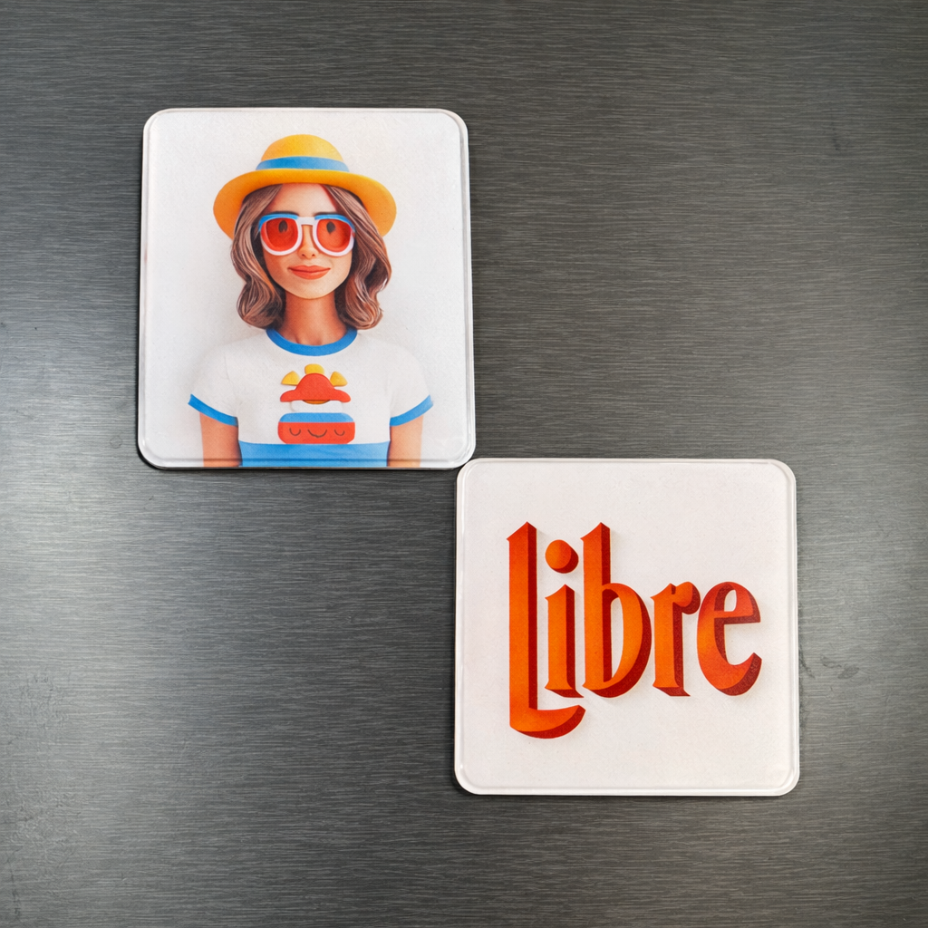 LIBRE — Magnet acrylique illustré