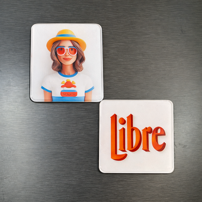 LIBRE — Magnet acrylique illustré