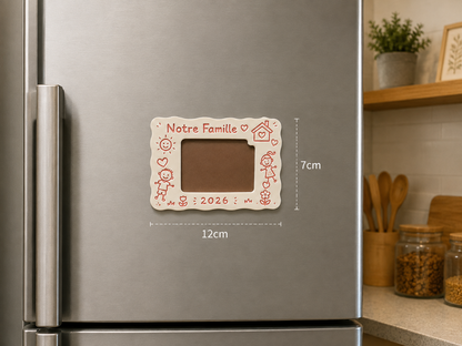 Cadre photo famille 3D – Notre Famille