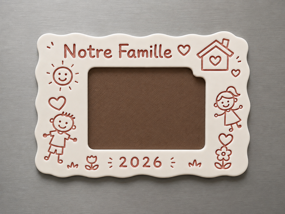 Cadre photo famille 3D – Notre Famille