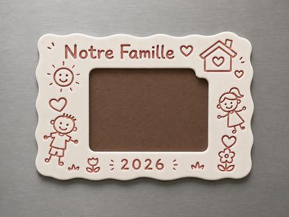 Cadre photo famille 3D – Notre Famille