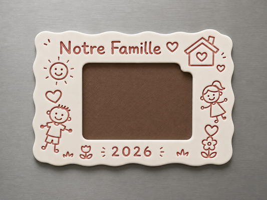 Cadre photo famille 3D – Notre Famille