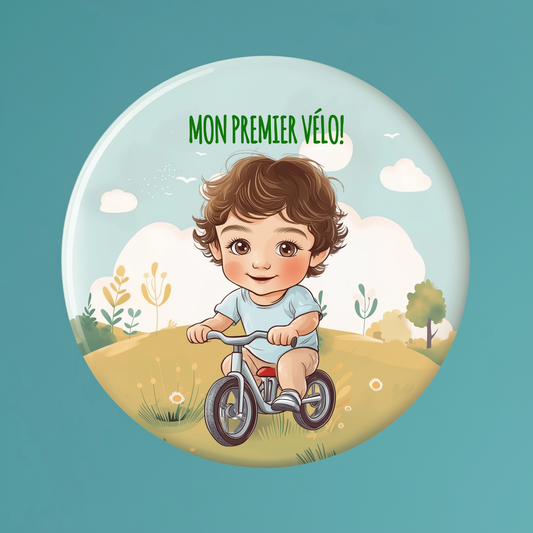 Badge Série Première fois - Garçon - Mon premier vélo