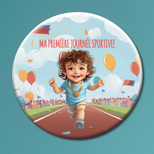 Badge Série Première fois - Garçon - Ma première journée sportive