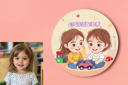 Badge Série Première fois - Fille - Mon premier partage