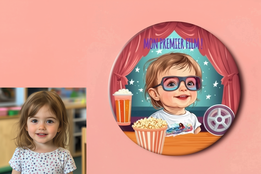 Badge Série Première fois - Fille - Mon premier film