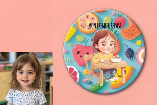 Badge Série Première fois - Fille - Mon premier repas