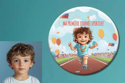 Badge Série Première fois - Garçon - Ma première journée sportive