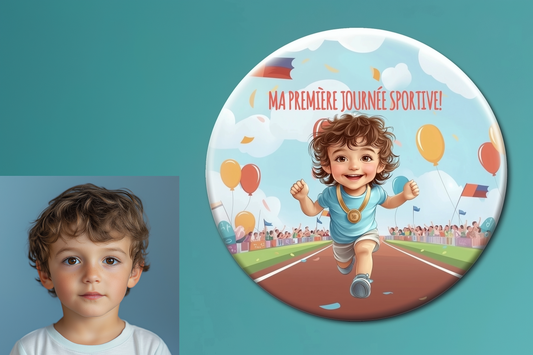 Badge Série Première fois - Garçon - Ma première journée sportive