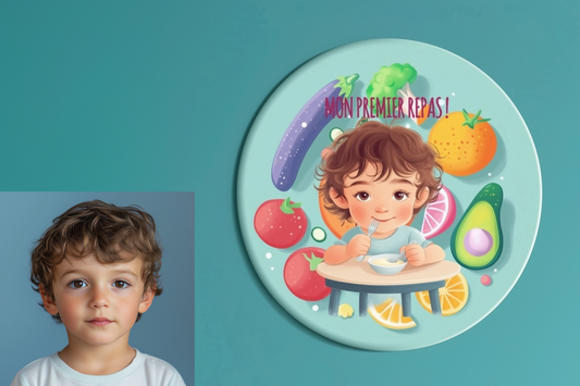Badge Série Première fois - Garçon - Mon premier repas