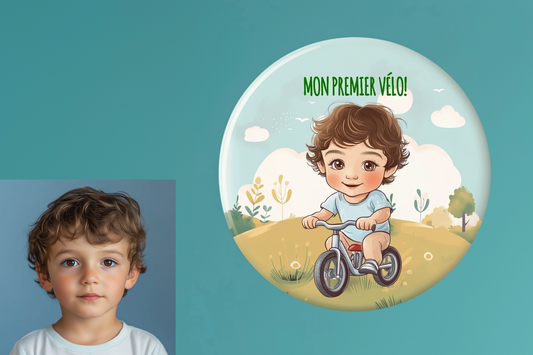 Badge Série Première fois - Garçon - Mon premier vélo